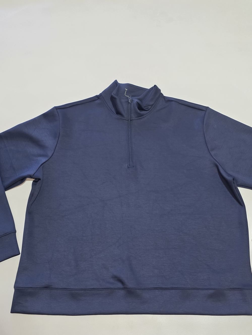 All in Motion Men's Performance Pullover 1/4 Zip Long Sleeve Navy Blue Size XXL.